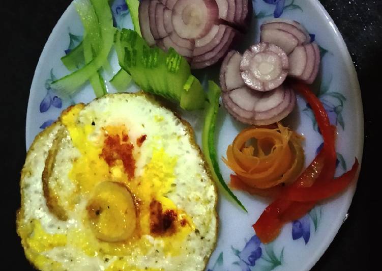 Recipe of Perfect Omelette with salad