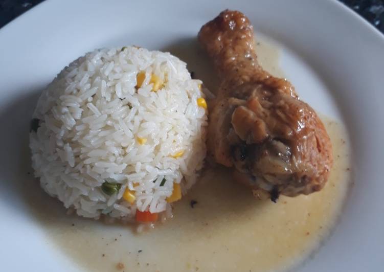 Pollo a las brasas en cacerola