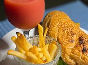 A picture of ketchup sandwich