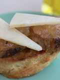 Sirloin steak open toasted sandwich with caramelized onion and cheese recipe