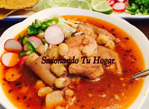 Una foto de Pozole de espinazo de cerdo🐖🐖