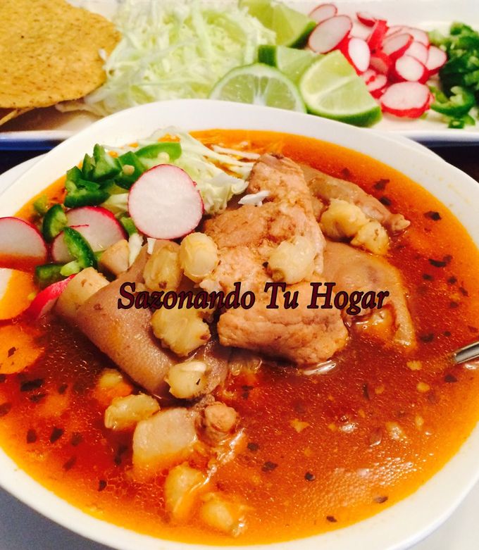 Una foto de Pozole de espinazo de cerdo🐖🐖