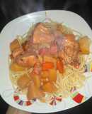 Pollo Guisado con Spaghetti🔥