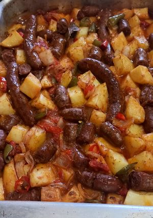 صورة لوصفة صينية البطاطس بالسجق