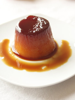 Una foto de Flan de calabaza y manzana
