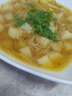 صورة لوصفة شوربة البطاطا الشتوية 😋🥔