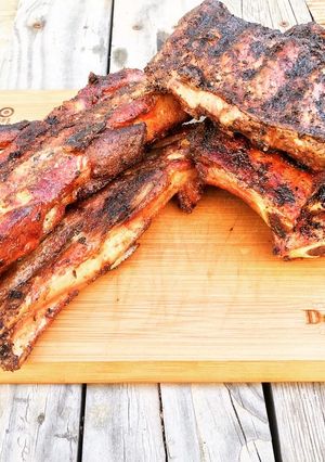 Una foto de Costillas en rub improvisado