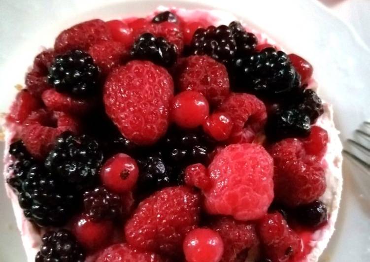 Simple Way to Make Veloce Cheesecake vegan ai frutti di bosco