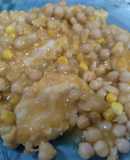 Pollo con garbanzos delicioso 🐔