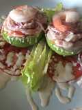 Avocado and Steamed Shrimp
