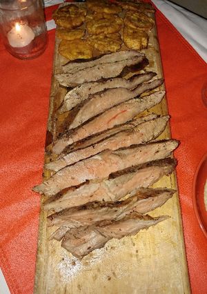 Una foto de Flank Steak de res al carbón