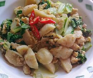 Cara Memasak Orak arik telor pentol dg sawi Paling Enak Cara Memasak Orak arik telor pentol dg sawi Paling Enak