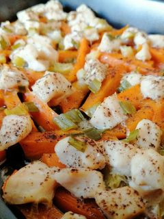 Csirkés édesburgonya recept fotója