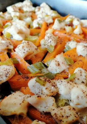 Csirkés édesburgonya recept fotója