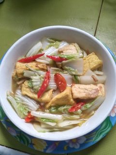 Foto resep Tumis sawi putih+ tahu