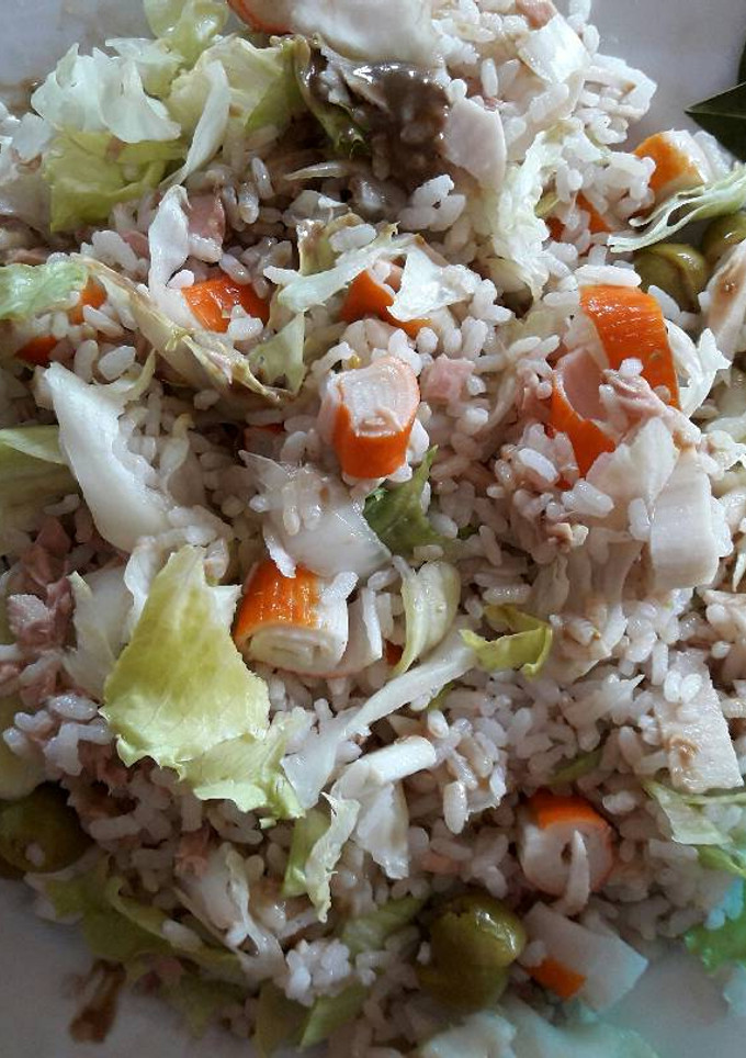 Una foto de Ensalada de arroz con mayonesa de mostaza y vinagre de Módena