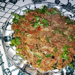 A picture of Cabbage Qeema.