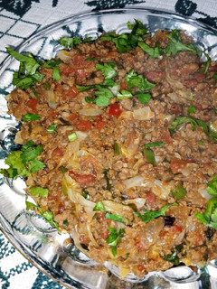 A picture of Cabbage Qeema.