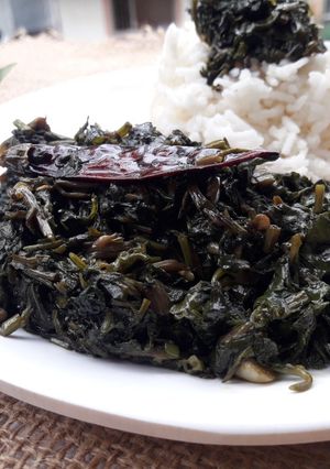 A picture of Water Spinach Stir fry(Kalmi ka saag).