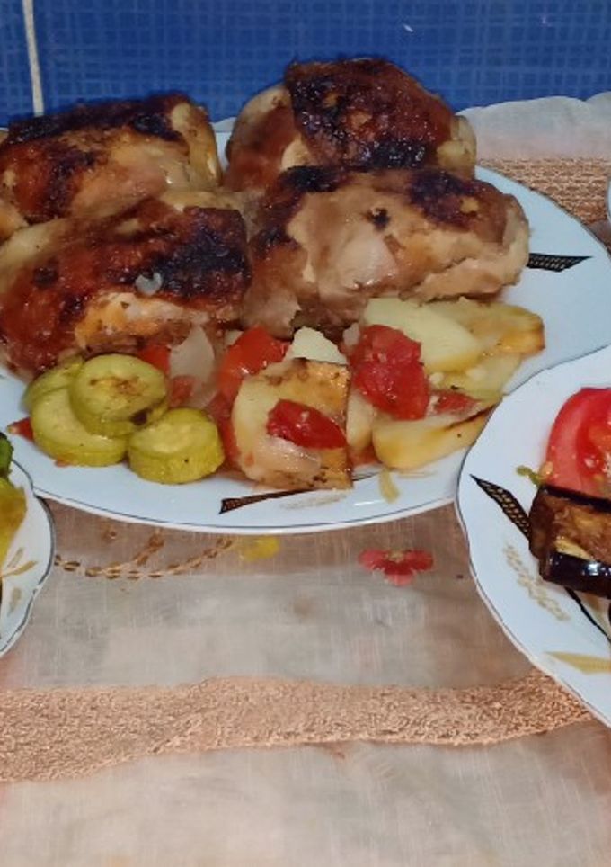 صورة لوصفة فراخ بالخضار والكيس الحراري