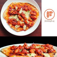 A picture of My Grilled Pizza: Buldak | Korean Spicy Chicken.