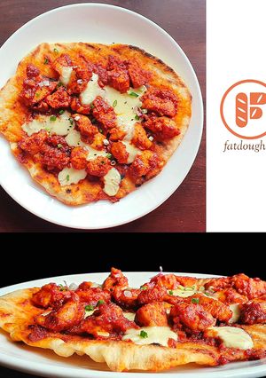 A picture of My Grilled Pizza: Buldak | Korean Spicy Chicken.