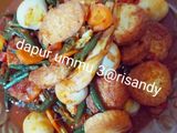 Tofu telur puyuh saos padang