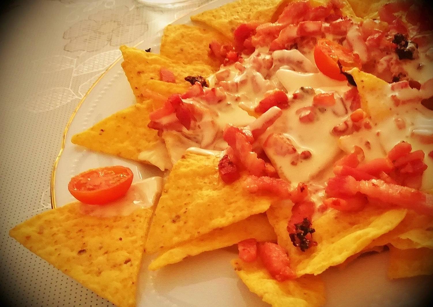 Dip de nachos con bacon y queso manchego fundido Receta de josevillalta