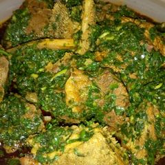 A picture of Afang soup.