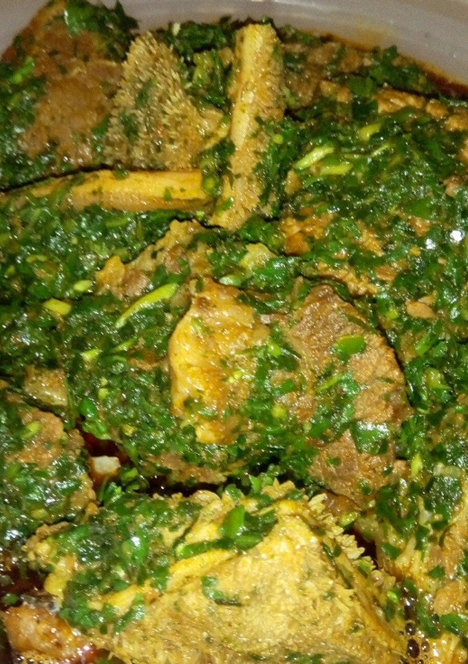 A picture of Afang soup.