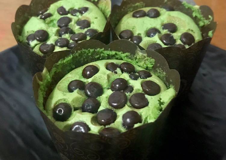 Muffin Matcha Choco by #Fmemasak