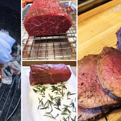 A picture of Lomo al Trapo - Salt Crusted Wagyu Eye of Round Roast.