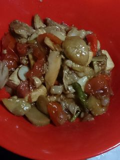 Foto resep Ayam suwir bakso saus tiram