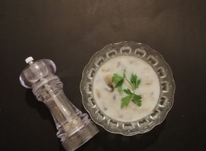 صورة لوصفة شوربة المشروم 🍄