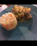 Guiso zapallo italiano con arroz
