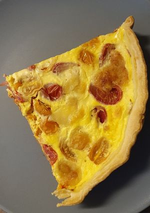 Une photo de Quiche tomate mozza