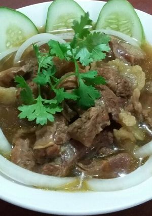 Hình của món Bò sốt vang.