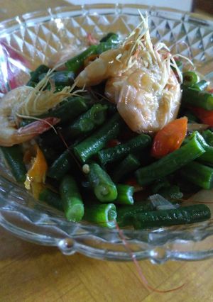 Foto resep Udang Kacang Panjang Saus Tiram