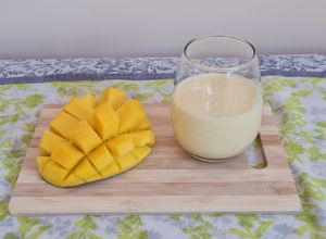 Una foto de Lassi de mango 🇮🇳 sin azúcares agregados
