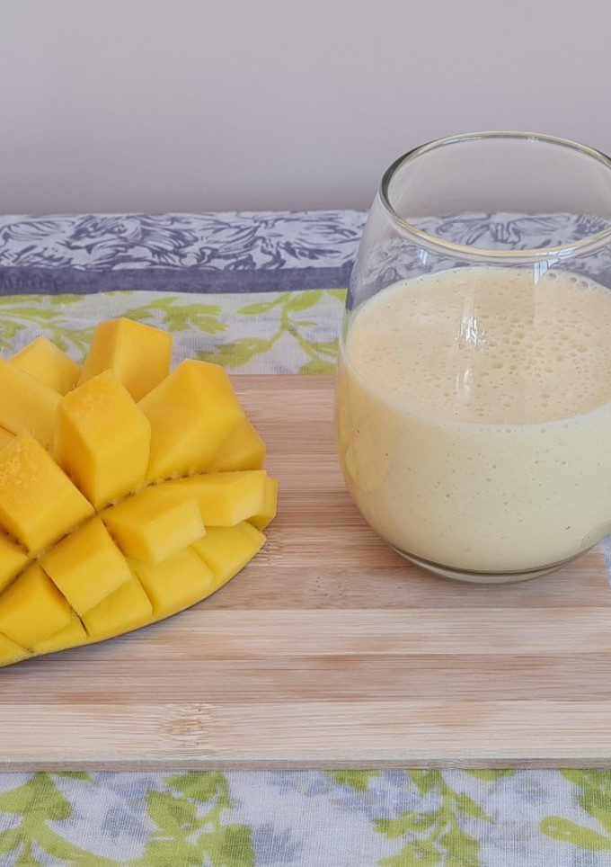 Una foto de Lassi de mango 🇮🇳 sin azúcares agregados