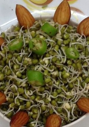 स्प्राऊट मूंग सलाड (sprouted mung salad recipe in marathi) रेसिपी चे मुख्य फोटो 