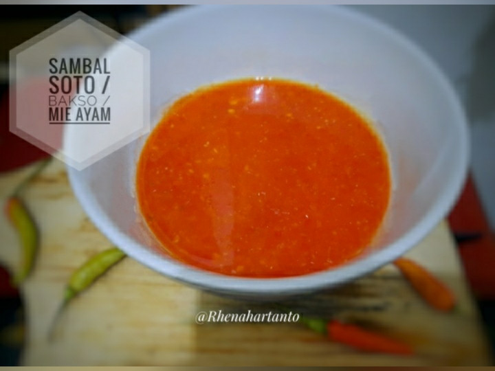 Resep Sambal Soto / Bakso atau Mie Ayam, mantap Anti Gagal