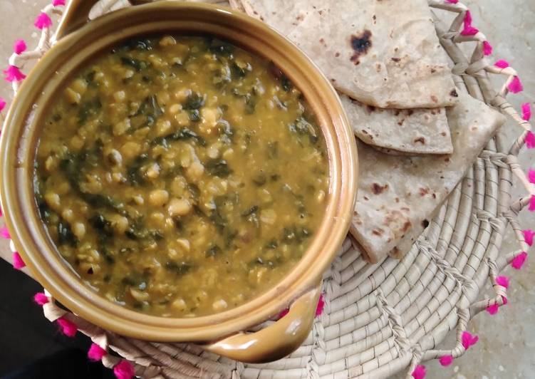 Steps to Prepare Perfect Gram lentil and spinach. Daal palak