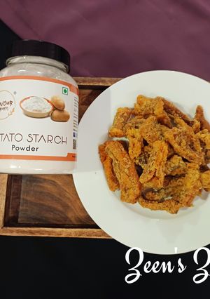 A picture of Fried Bombay Duck with Potato flour.