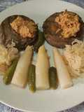 Hamburguesa de lentejas con verduras