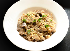 A picture of Mushroom Risotto.