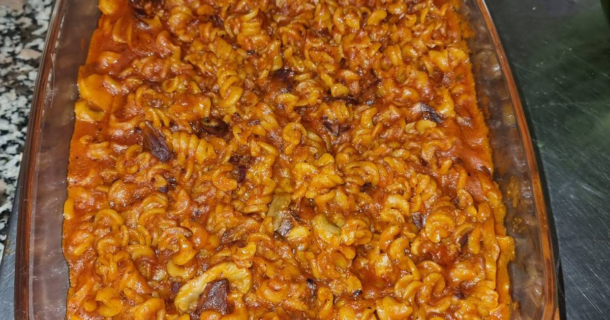 Pasta con calamares en salsa americana