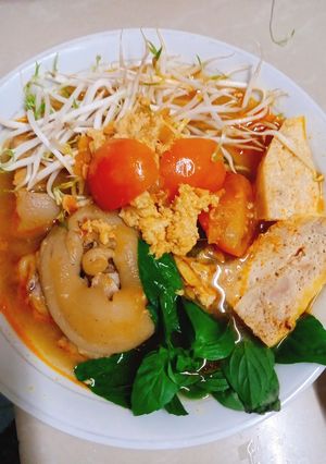 Hình của món Bún riêu tôm khô.