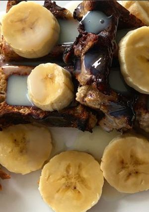 Una foto de Waffle de banano