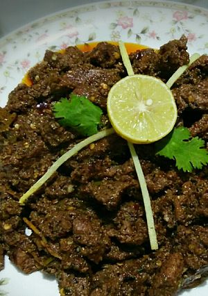 A picture of Beef spicy strips.